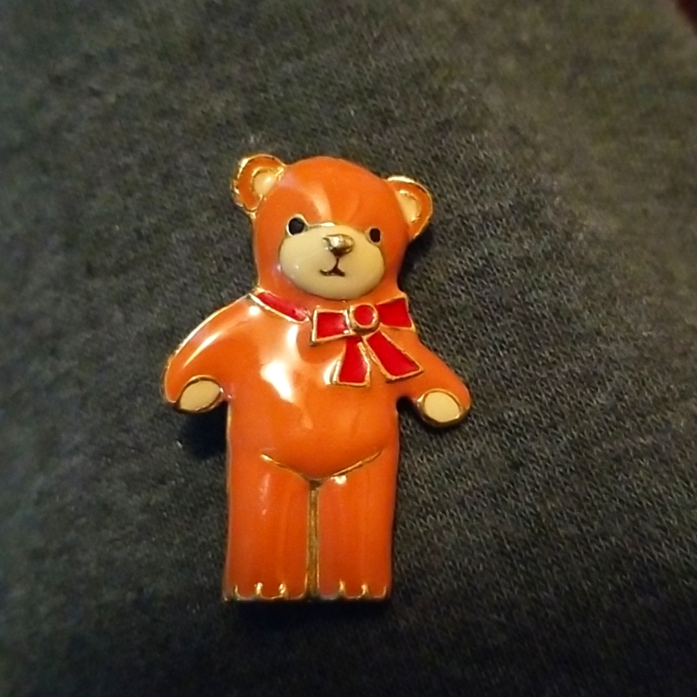 Brown Bear Porcelain Pin